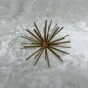 8 inch Gold Metal Starburst Wall Art